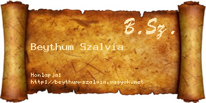 Beythum Szalvia névjegykártya